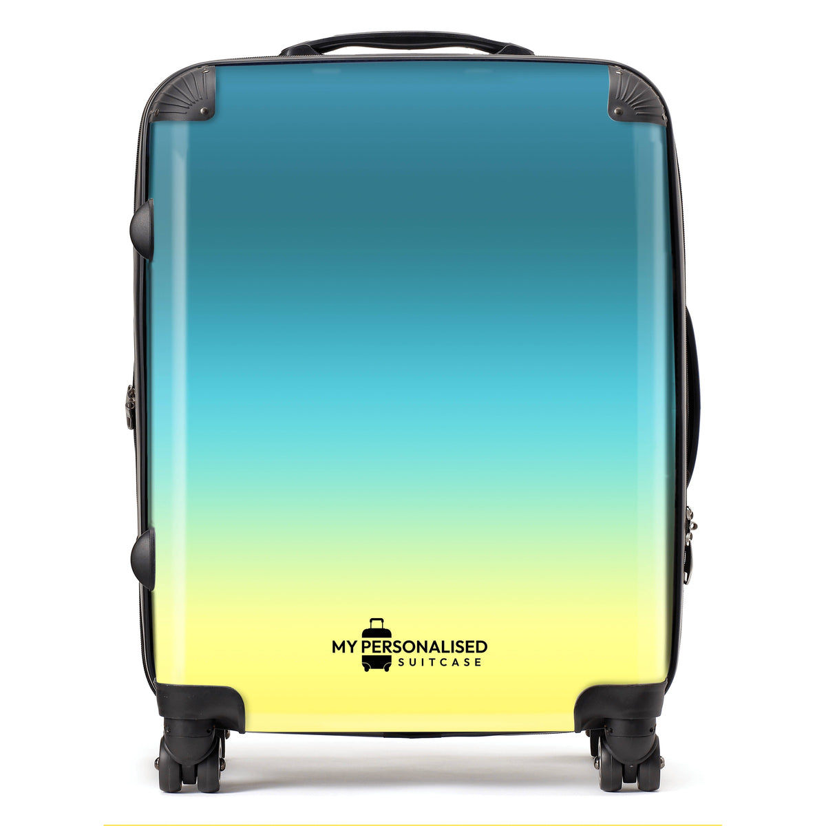 Java Color Suitcase Personalised Yellow and Blue Ombre Gradient Suitcase – My Personalised ...