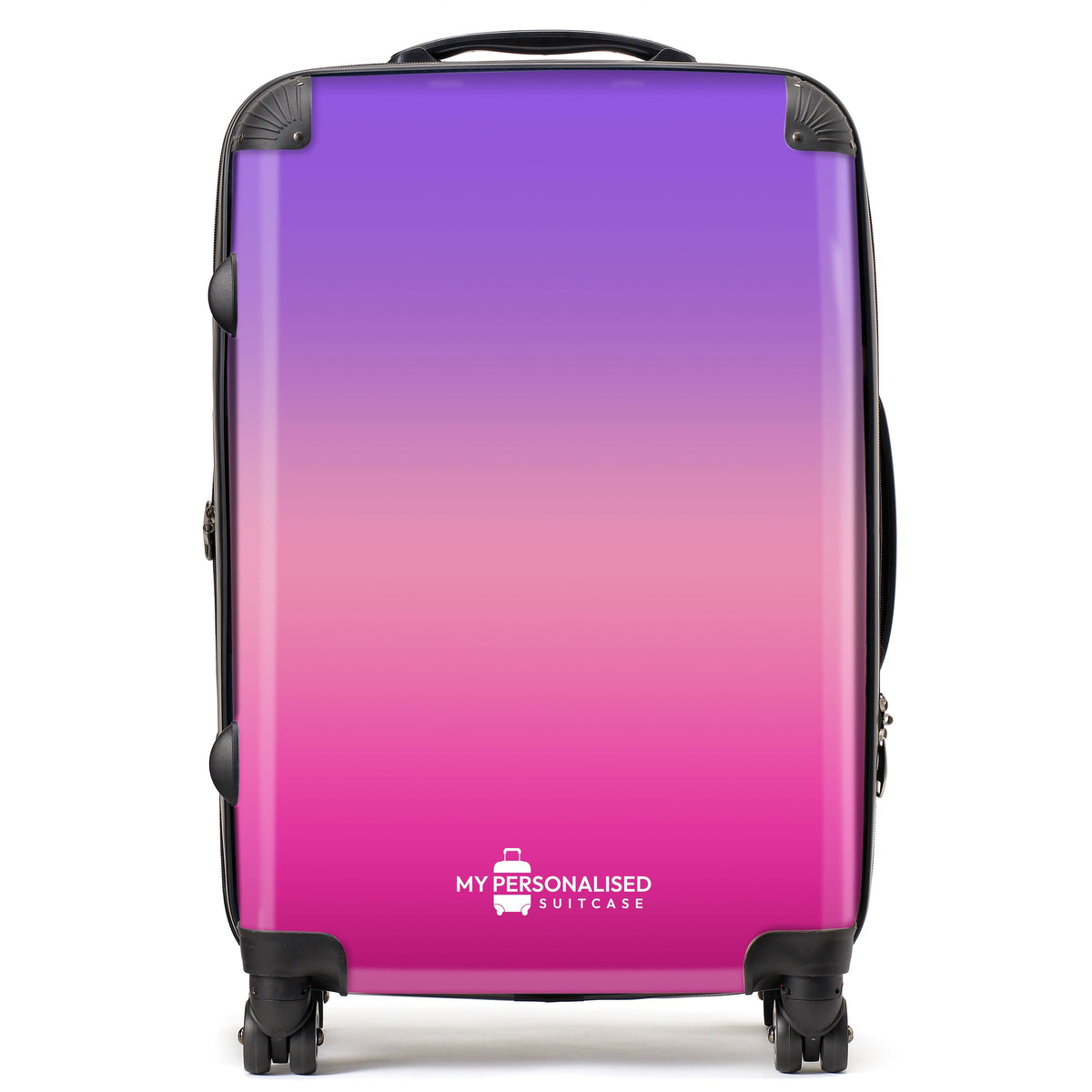 Personalised Pink, Peach and Purple Ombre Gradient Suitcase – My ...