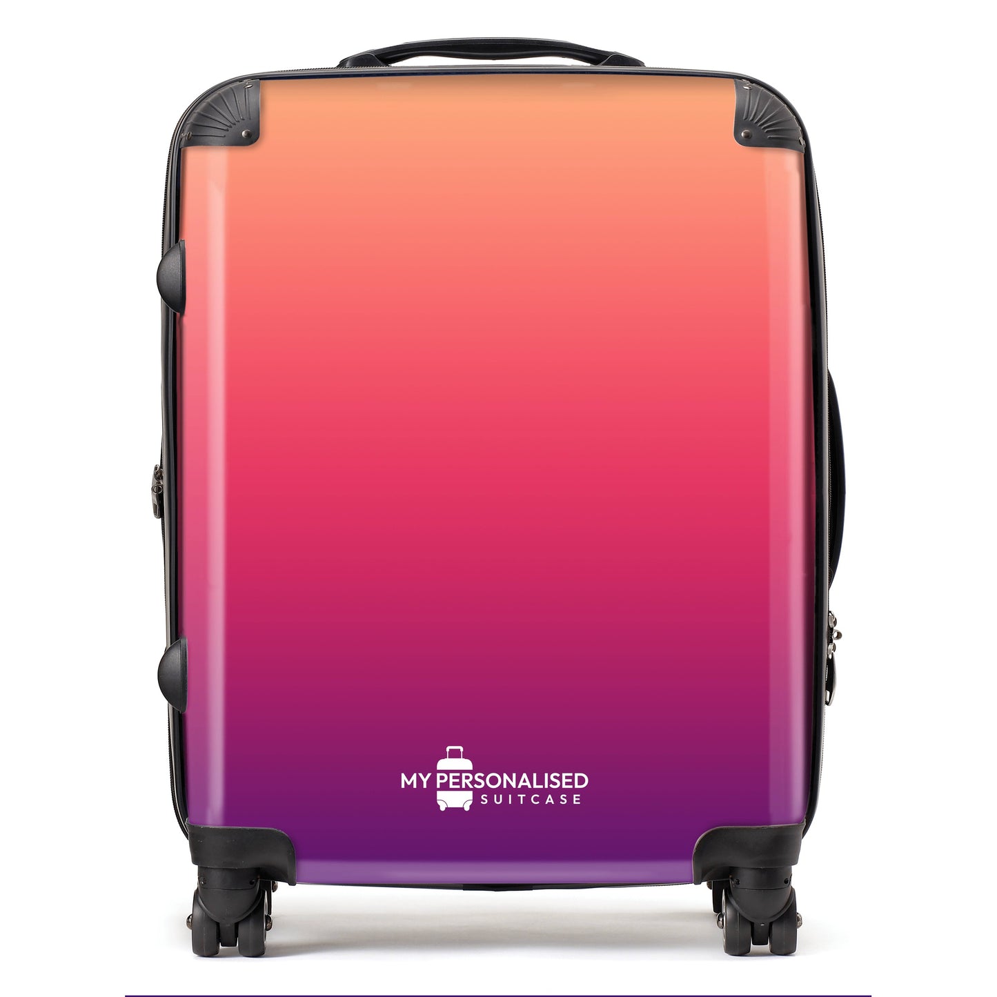 Personalised Purple, Red and Orange Ombre Gradient Suitcase