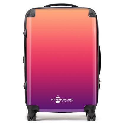 Personalised Purple, Red and Orange Ombre Gradient Suitcase