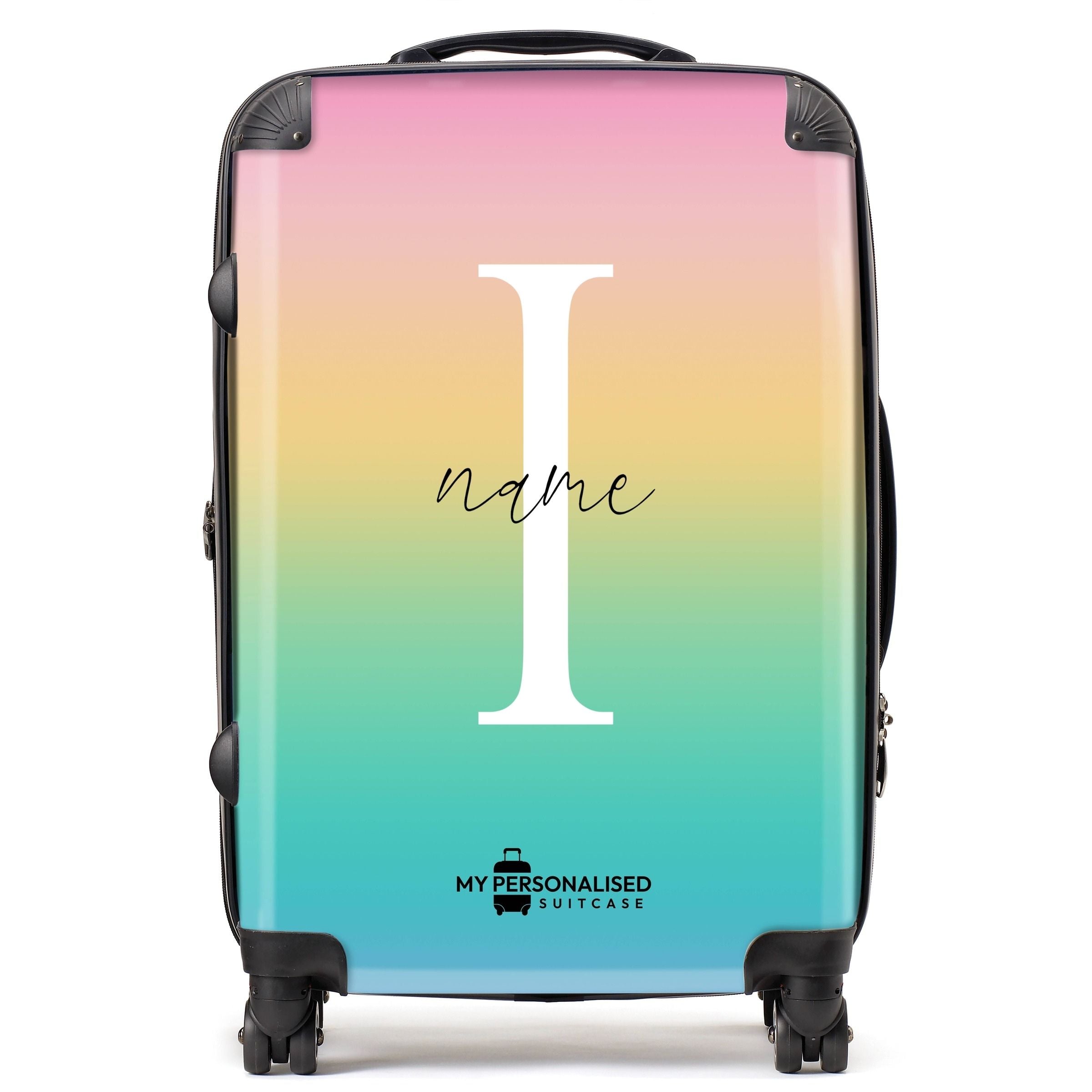 Java Color Suitcase Personalised Rainbow Ombre Gradient Suitcase – My Personalised Suitcase