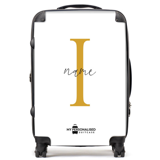 Personalised White Suitcase